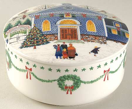 Americana Christmas Bon Bon & Lid