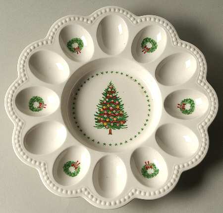 Americana Christmas Deviled Egg Plate