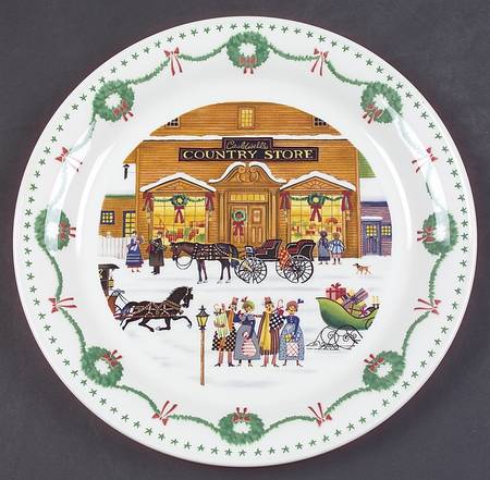 Americana Christmas Luncheon Plate