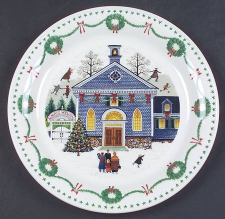 Americana Christmas Luncheon Plate
