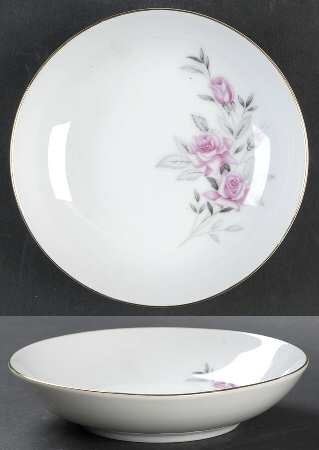 Wild Rose (Gold Trim) Fruit/Dessert (Sauce) Bowl