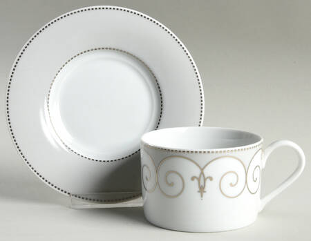 Regency Platinum Flat Cup & Saucer Set