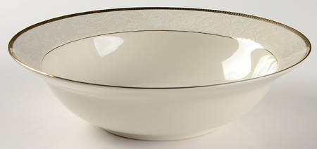 Vintage Lace Gold 9" Round Vegetable Bowl by Nikko