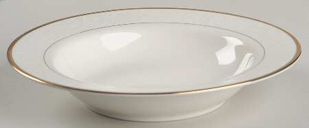 Vintage Lace Gold Large Rim Soup Bowl