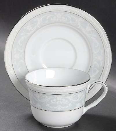 Glenrose Platinum Flat Cup & Saucer Set