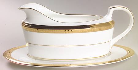 Chatelaine Gold Gravy Boat & Underplate (Relish/Butter)