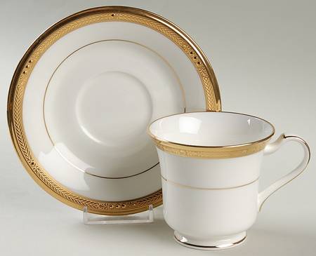 Chatelaine Gold Footed Cup & Saucer Set