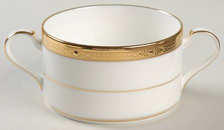 Chatelaine Gold Flat Cream Soup Bowl