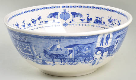 An America For All Seasons 9" Salad Serving Bowl