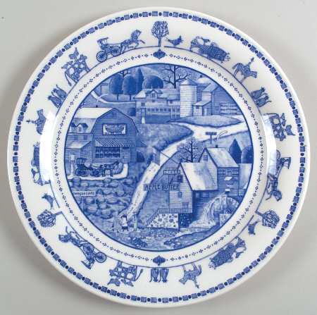 An America For All Seasons 12" Chop Plate (Round Platter)