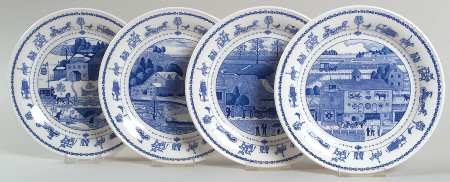 An America For All Seasons Salad/Dessert Plate - Set of 4