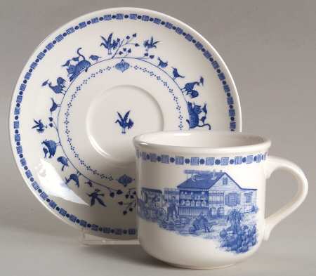 An America For All Seasons Flat Cup & Saucer Set