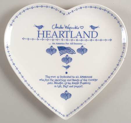 An America For All Seasons Heart Shaped Dish