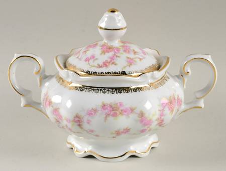 Bridal Rose Sugar Bowl & Lid