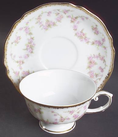 Bridal Rose Footed Cup & Saucer Set