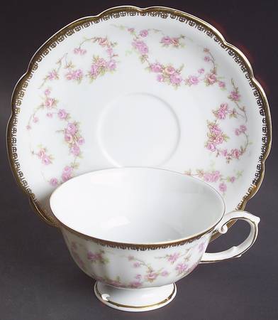 Bridal Rose Footed Cup & Saucer Set