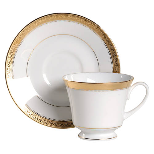 Signature Gold Footed Cup & Saucer Set