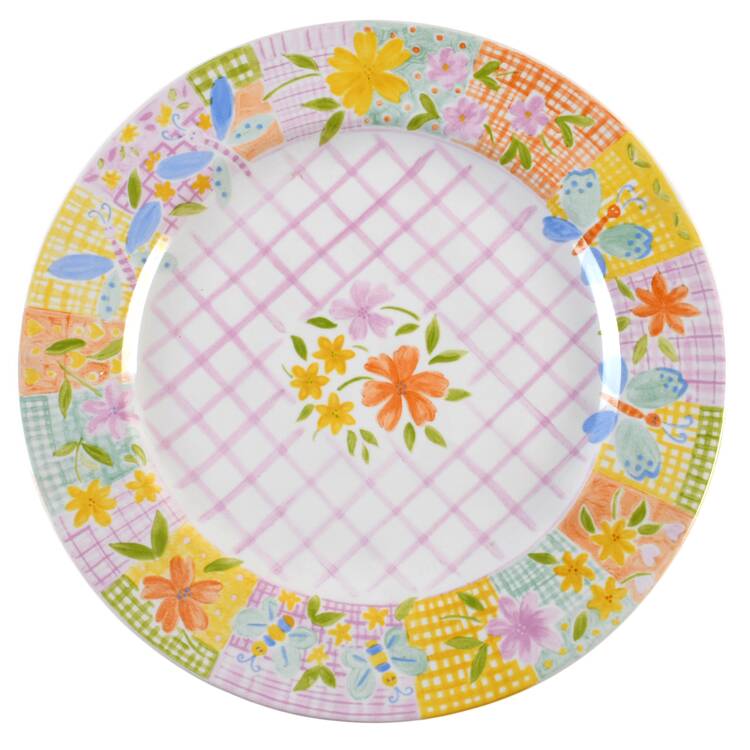 Butterfly Quilt Chop Plate (Round Platter)