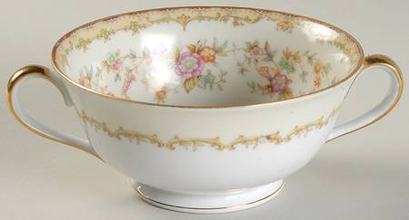 Columbine (No #) Footed Cream Soup Bowl