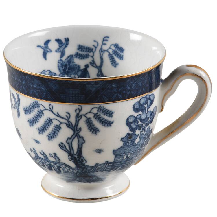 Blue Willow Footed Demitasse Cup by Nikko