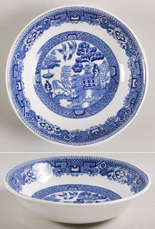 Willow Blue (No Gold Trim) Fruit/Dessert (Sauce) Bowl by North Stafforsdhire
