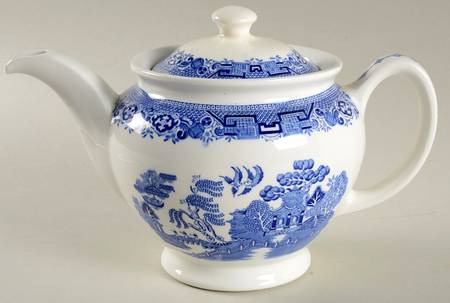 Willow Blue (No Gold Trim) Teapot & Lid