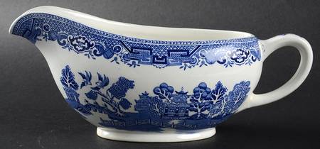 Willow Blue (No Gold Trim) Gravy Boat