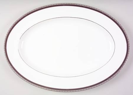 Patrina Platinum 16" Oval Serving Platter