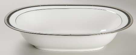 Patrina Platinum 10" Oval Vegetable Bowl