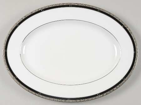 Patrina Platinum 12" Oval Serving Platter