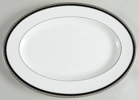 Patrina Platinum 14" Oval Serving Platter
