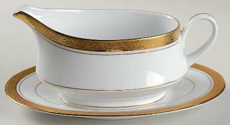 Majestic Gold Gravy Boat & Underplate (Relish/Butter)