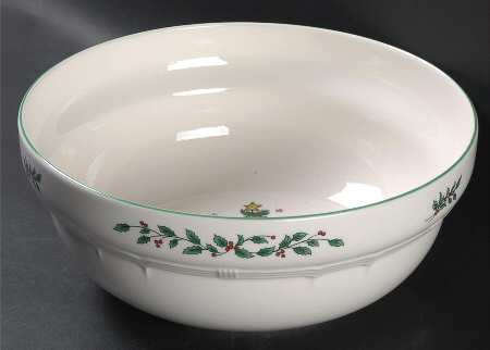 Holiday Greetings 9" Round Vegetable Bowl