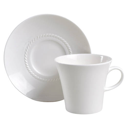 Classic Braid Flat Cup & Saucer Set