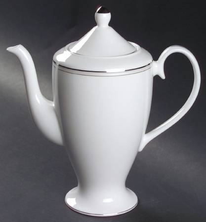 Platinum Pearl Tea/Coffee Pot & Lid