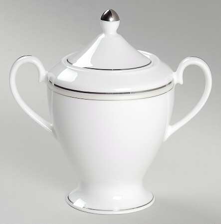 Platinum Pearl Sugar Bowl & Lid by Nikko