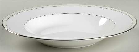 Platinum Beaded Pearl 9" Soup/Pasta Bowl