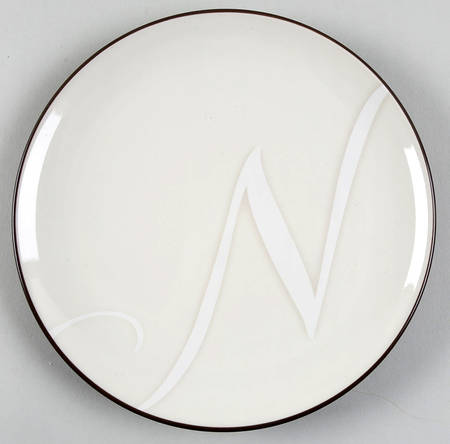 Colorwave Chocolate Accent Salad Plate Mono "N"