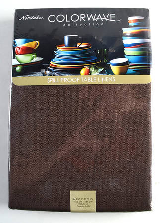 Colorwave Chocolate Rectangular Tablecloth 60" X 102"