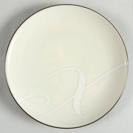 Colorwave Chocolate Accent Salad Plate Mono "X"