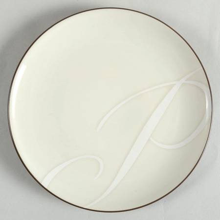 Colorwave Chocolate Accent Salad Plate Mono "P"