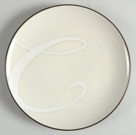 Colorwave Chocolate Accent Salad Plate Mono "C"