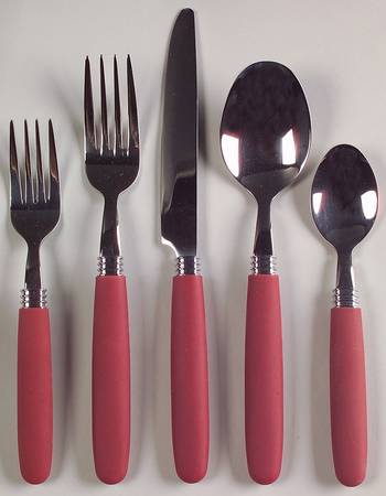 Colorwave Raspberry 5 Pc Place Setting-Flatware (K1,F2,SF,TSP,PLAS)