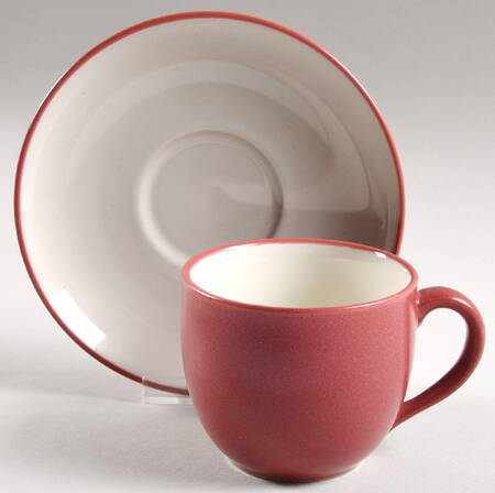 Colorwave Raspberry Flat Cup & Saucer Set