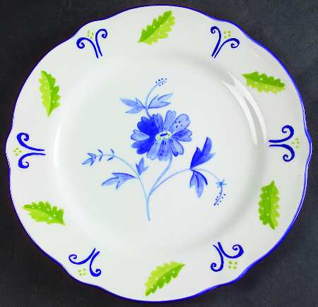 Blue Spring Salad Plate