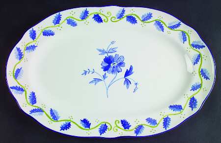 Blue Spring 14" Oval Serving Platter
