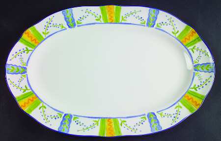 Sunshine Floral 14" Oval Serving Platter