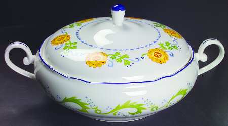 Sunshine Floral Round Covered Vegetable