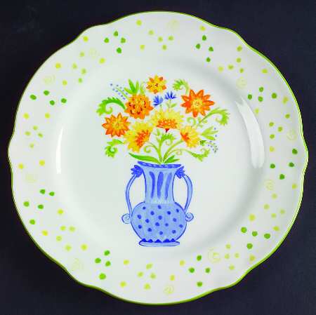 Sunshine Floral Salad Plate
