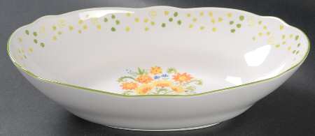 Sunshine Floral 9" Oval Vegetable Bowl